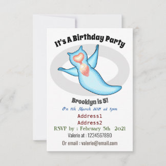 Sea angel cartoon illustriert einladung