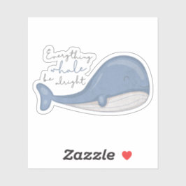 Sea Animal Puff: Alles Whale ist in Ordnung Aufkleber