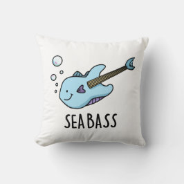 Sea Bass Funny Bass Guitar Fish Puff Kissen