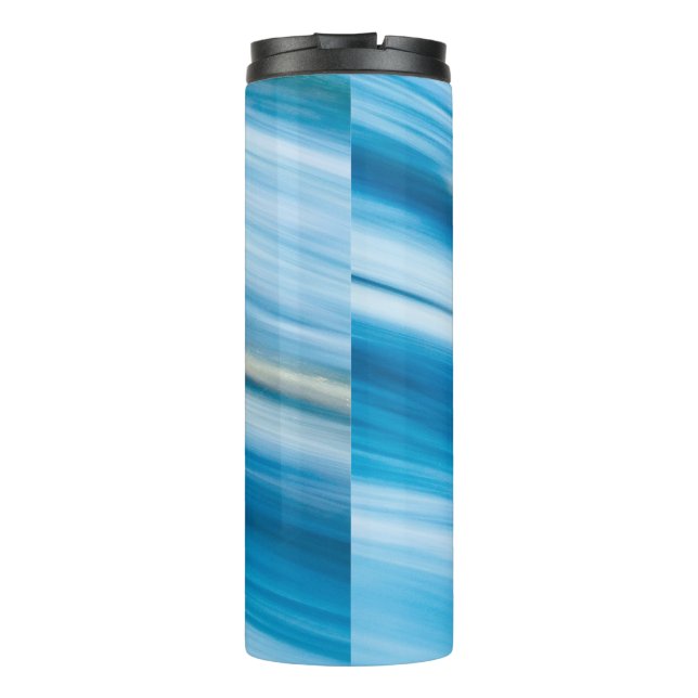 Sea Blue Abstrakt Thermosbecher (Rückseite)
