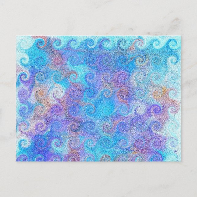 Sea Blue Curls Postkarte (Vorderseite)