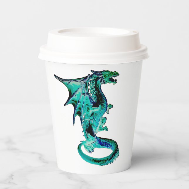 Sea Blue Dragon Pappbecher (Vorderseite)