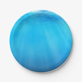 Sea Blue Paper Plate Pappteller