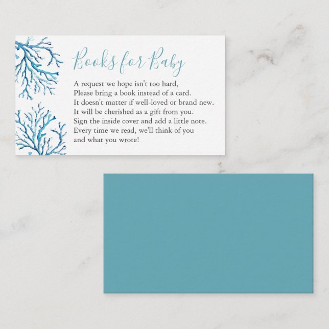 Sea Book for Baby Invasion Enclosure Card Begleitkarte (Vorne/Hinten)