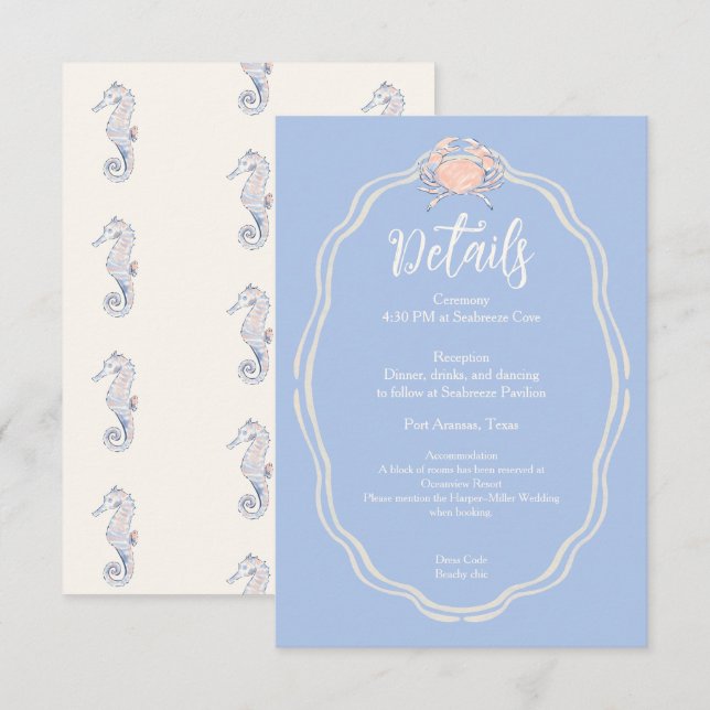 sea breeze begleitkarte (Vorne/Hinten)