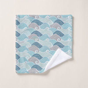 Sea Breeze Blaue Welle Handtuch-Kollektion Badhandtuch Set