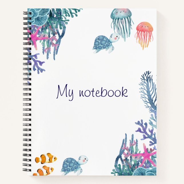 Sea Breeze Notebook – Cute Journal for Ocean Lover Notizbuch (Vorderseite)