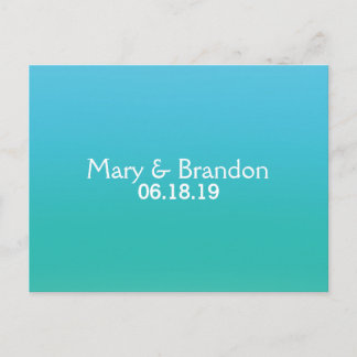 Sea Breeze Watercolor Wedding RSVP Einladungspostkarte