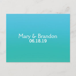 Sea Breeze Watercolor Wedding RSVP Einladungspostkarte