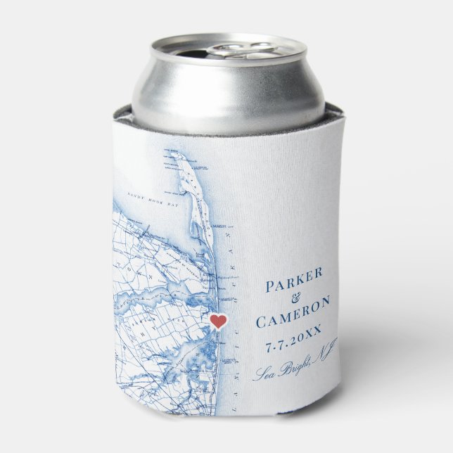 Sea Bright New Jersey Gastgeschenk Hochzeit Coozie Dosenkühler (Kanne Vorderseite)