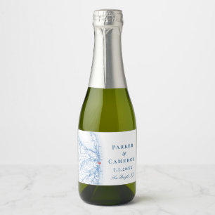 Sea Bright New Jersey Karte Wedding Champagne Mini