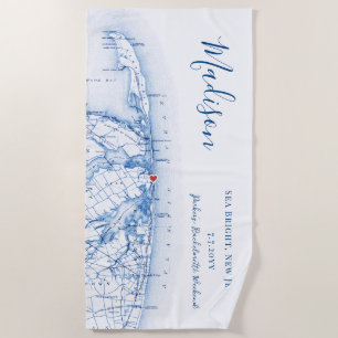 Sea Bright NJ Individueller Junggesellinnen-Abschi Strandtuch