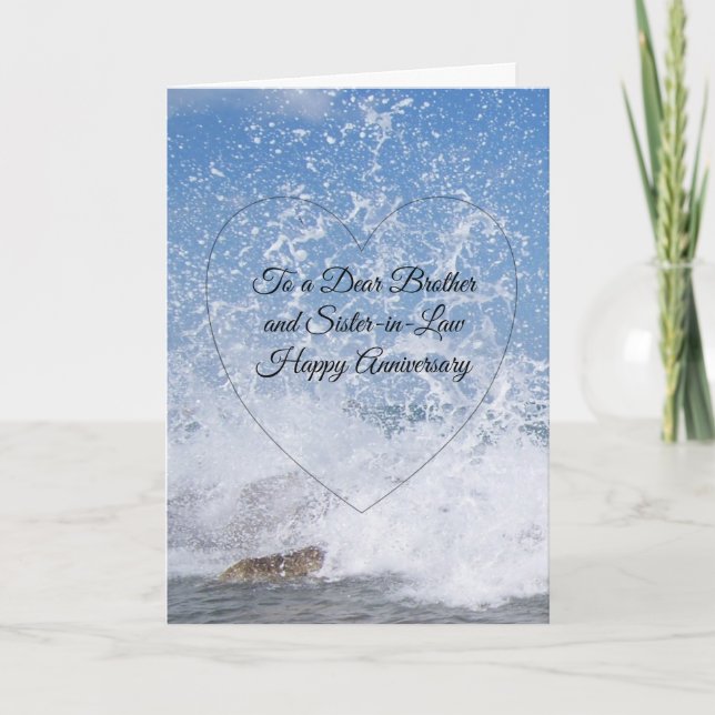 Sea Brother Ehefrau Personalisiert Hochzeitstag Karte (Vorderseite)