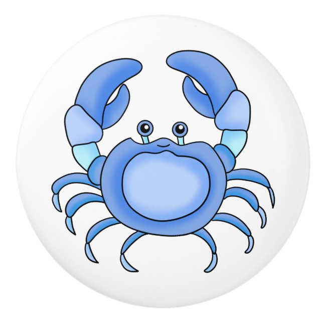 Sea Crab Nautical Beach House Keramikknauf (Vorderseite)