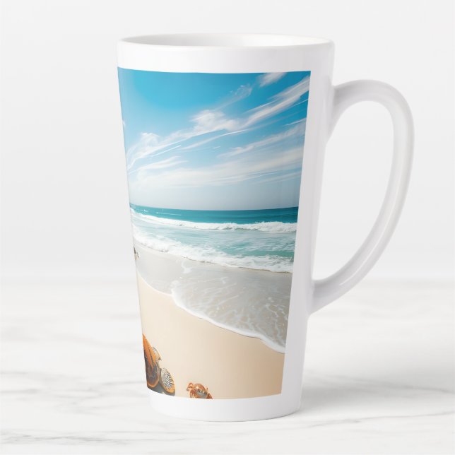 Sea  Crabs on Tropical Beach – Serene Ocea Milchtasse (Rechts)