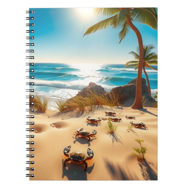 Sea  Crabs on Tropical Beach – Serene Ocea Notizblock (Vorderseite)