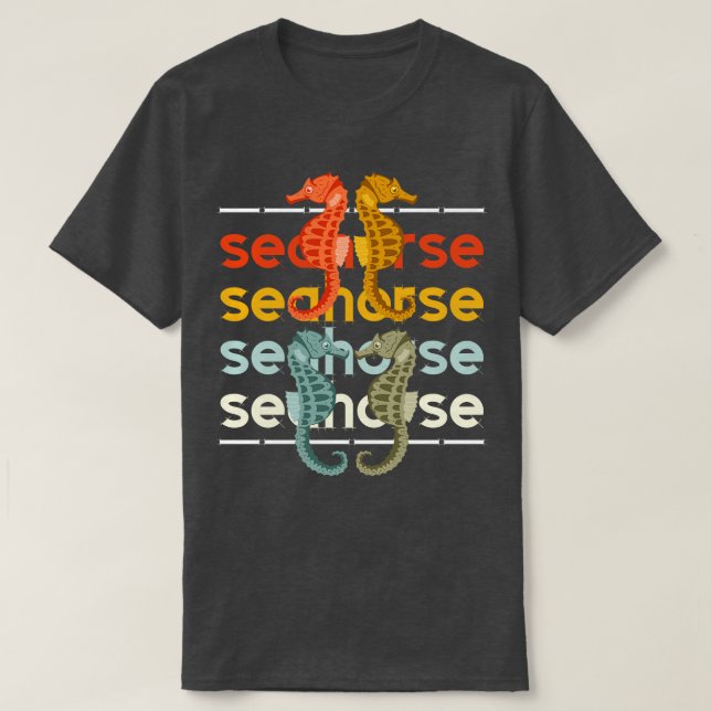 Sea Creature Ocean Aquarium Zoo Seepferd T-Shirt (Design vorne)