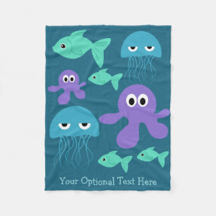 Sea Creatures couvertures en polaire personnalisée
