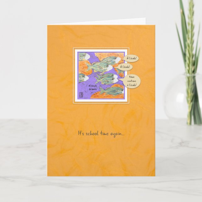 Sea Creatures French Grundemic Teacher Card Karte (Vorderseite)
