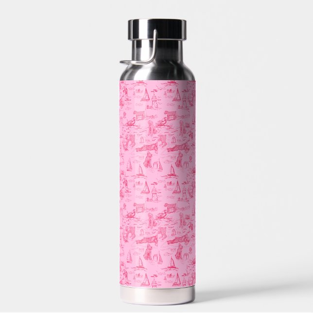Sea Dog Toile Pink  Trinkflasche (Rechts)