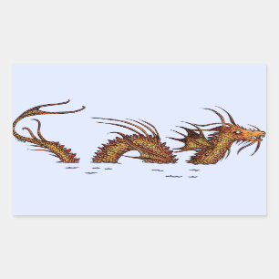 Sea Dragon Rechteckiger Aufkleber