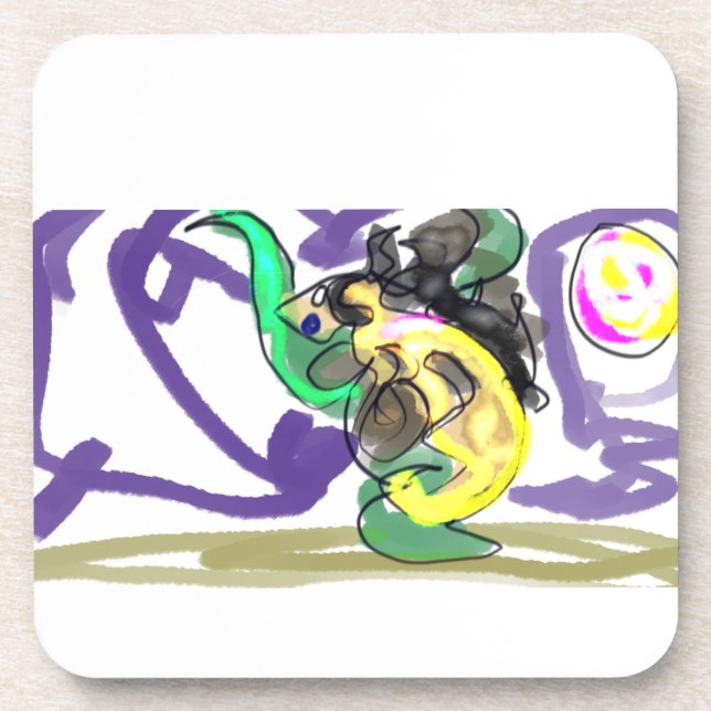 Sea dragon Summer Getränkeuntersetzer (Vorderseite)