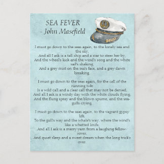 Sea Fee Masefield Gedicht Postkarte