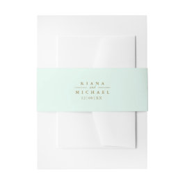Sea Foam Beach Wedding ID837 Einladungsbanderole