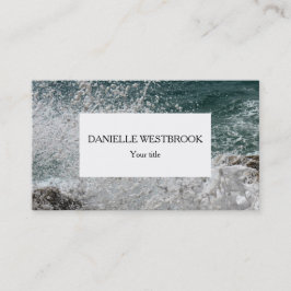 Sea Foam Foto Visitenkarte