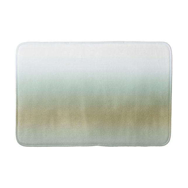Sea Foam Gold White Elegante Beach Moderne Küste Badematte (Vorderseite)