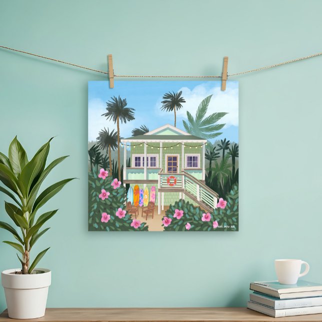 Sea Foam Green Beach House Poster (Von Creator hochgeladen)