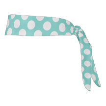 Sea Foam Green und White Polka Dots