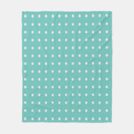 Sea Foam Green und White Polka Dots Fleecedecke