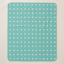 Sea Foam Green und White Polka Dots Sherpadecke