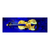 Sea Foam Green Violin Saphire Blue Maple Blätter