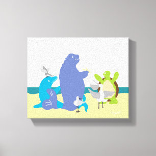 Sea Friends 8x10 Canvas Print Leinwanddruck