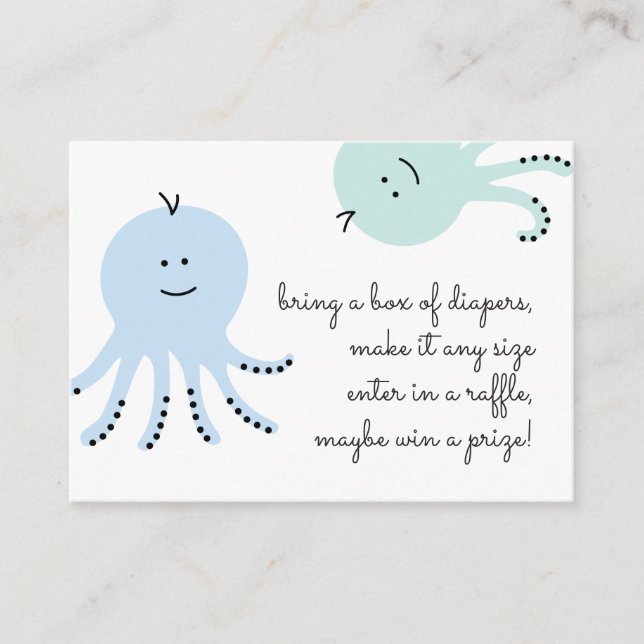 Sea Friends Babydusche Windelwanne Begleitkarte (Vorderseite)