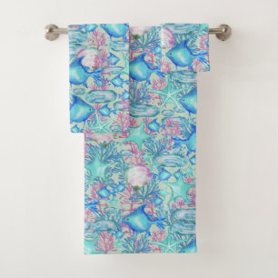 Sea Garden Blue Fish School Couleur personnalisée