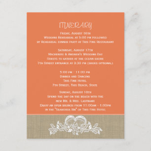 Sea Garland Tropical Beach Hochzeitreise Begleitkarte