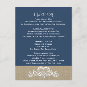 Sea Garland Tropical Beach Hochzeitreise Begleitkarte