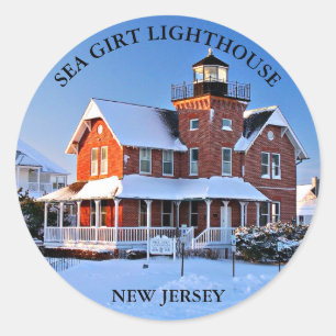 Sea Girt Lighthouse, New Jersey Round Stickers
