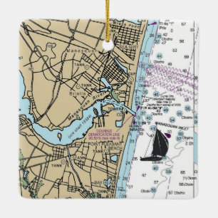 Sea Girt NJ Chart Keramikornament
