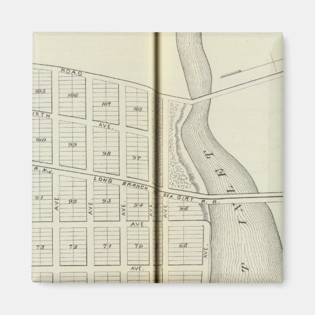 Sea Girt und Spring Lake Beach, Monmouth Landkreis Magnet (Vorne)