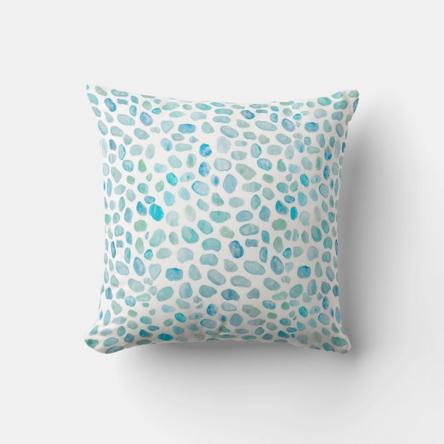 Sea Glass Beach Throw Kissen (Vorderseite)