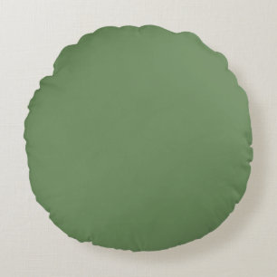 Sea Glass Grün einfarbig minimalistisches Design  Rundes Kissen