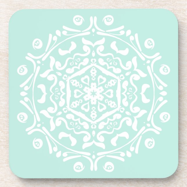 Sea Glass Mandala Untersetzer (Vorderseite)