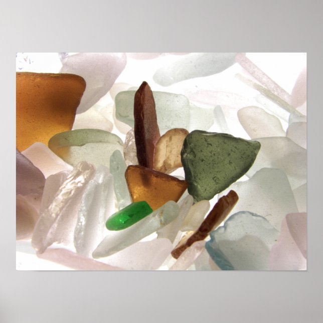 Sea Glass or Beach Glass Poster (Vorne)