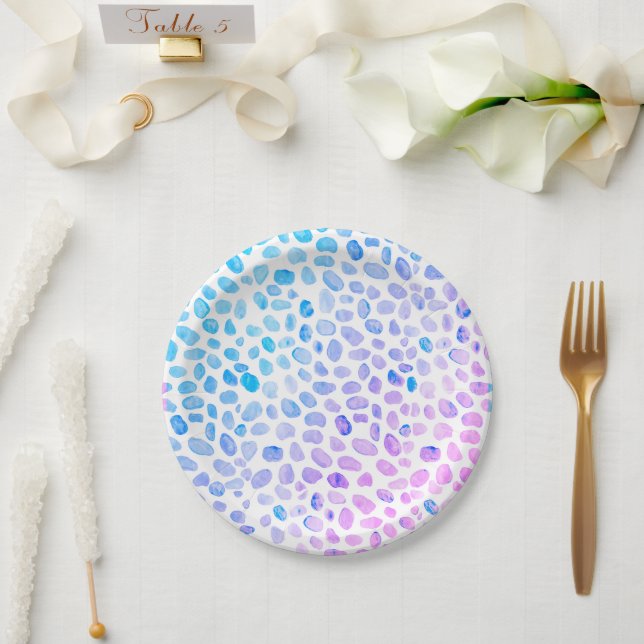 Sea Glass Painting Beach Mermaid Paper Teller (Hochzeit)