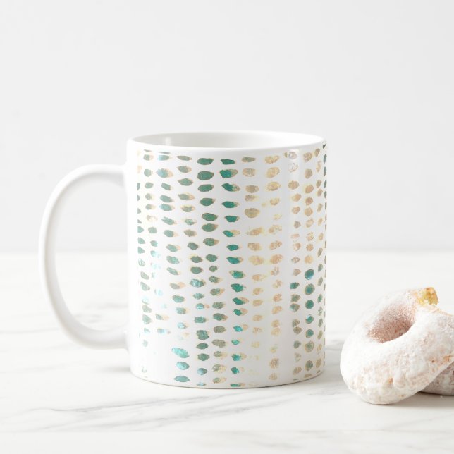 Sea Glass Pebble Painting Beach Tasse (Mit Donut)