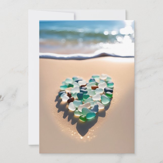 Sea Glass Serenity Feiertagskarte (Vorderseite)